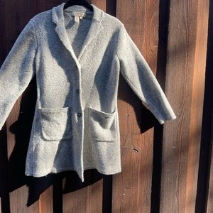 The Territory Ahead heathered marled light gray cardigan SP cozy sophisticated